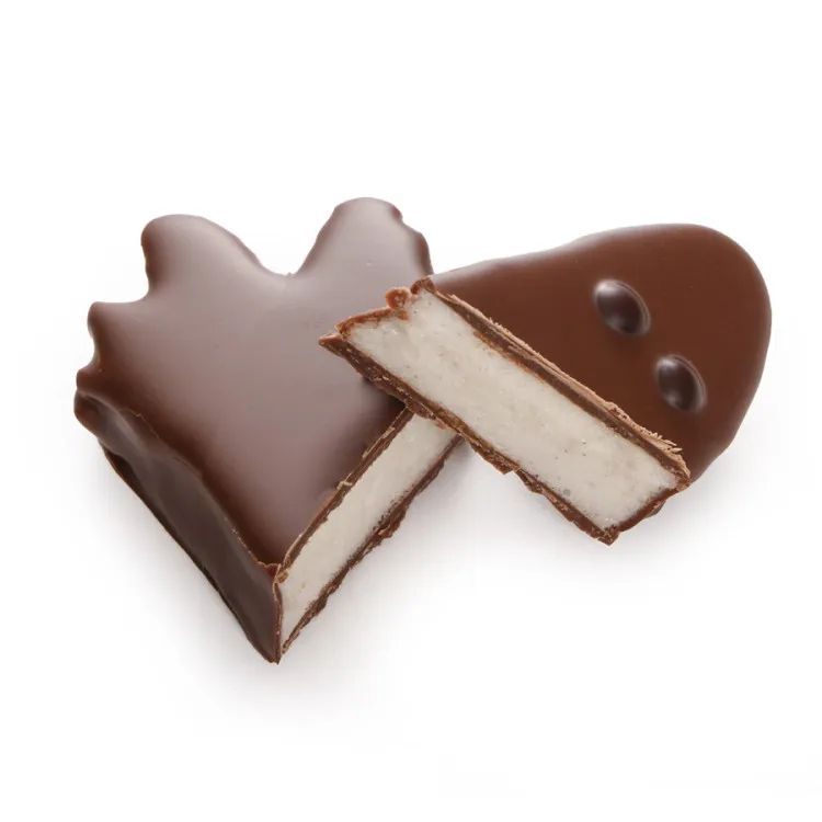 Fantôme guimauve vanille chocolat au lait chocolats halloween friandises pour enfant découpe