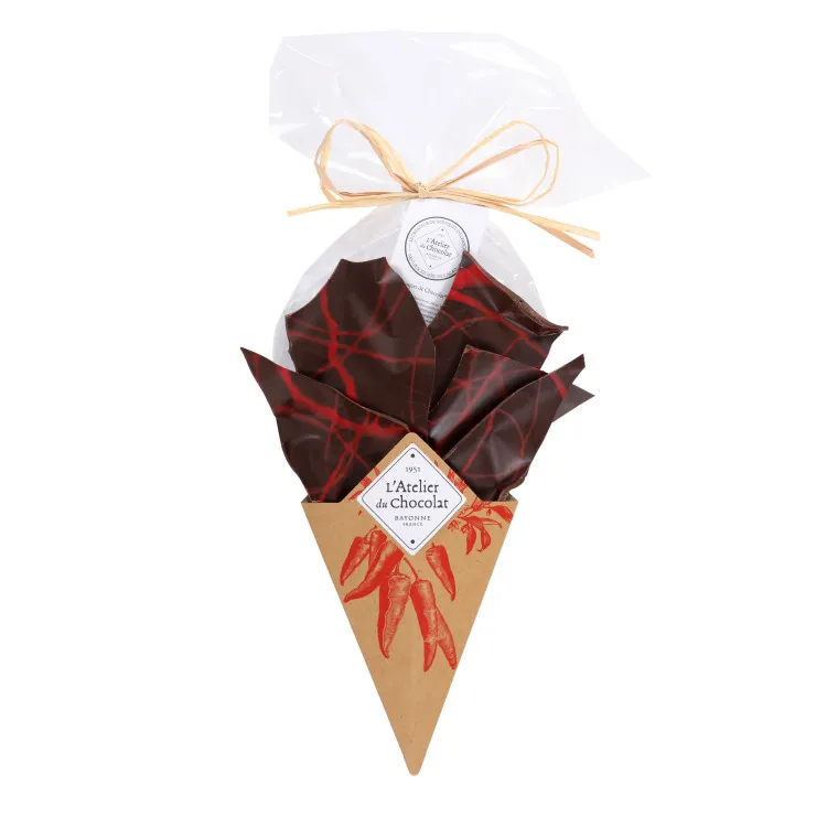 Bouquet de chocolat Noir au piment d'Espelette AOP chocolat basque artisanal