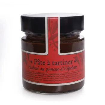 pâte à tartiner artisanale praliné piment d'espelette