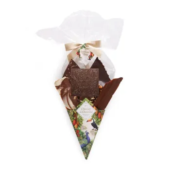 Bouquet de Chocolat® et son mini carré Meilleurs Voeux Assortiment de fines feuilles de chocolat 220g