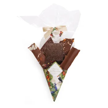 Bouquet de Chocolat® et son mini carré Meilleurs Voeux Assortiment de fines feuilles de chocolat 320g