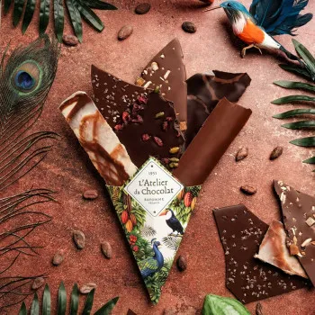 Bouquet de Chocolat® joyeux fêtes assortiment de fines feuilles de chocolat