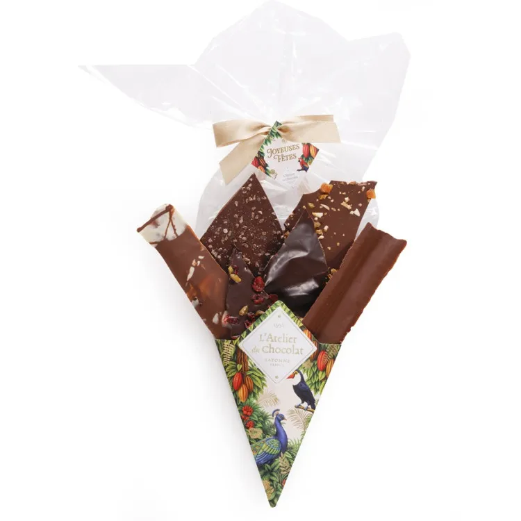 Bouquet de Chocolat® Joyeuses Fêtes assortiment de fines feuilles de chocolat 320g