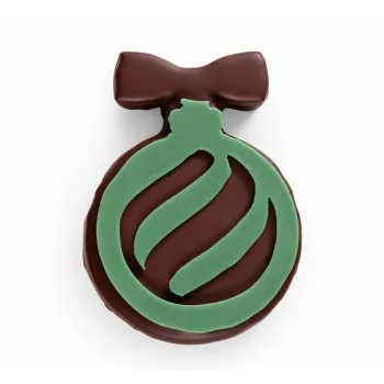 Bouchée boule verte de Noël praliné chocolat au lait